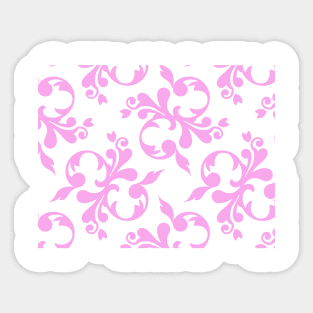 Abstract Pink Victorian Flower Pattern Sticker